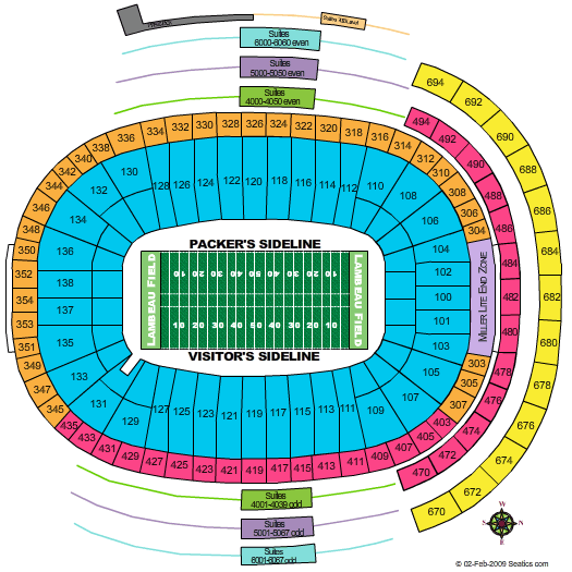 Green Bay Packers vs. Minnesota Vikings Tickets 2010-10-24 Green Bay, WI, Lambeau Field
